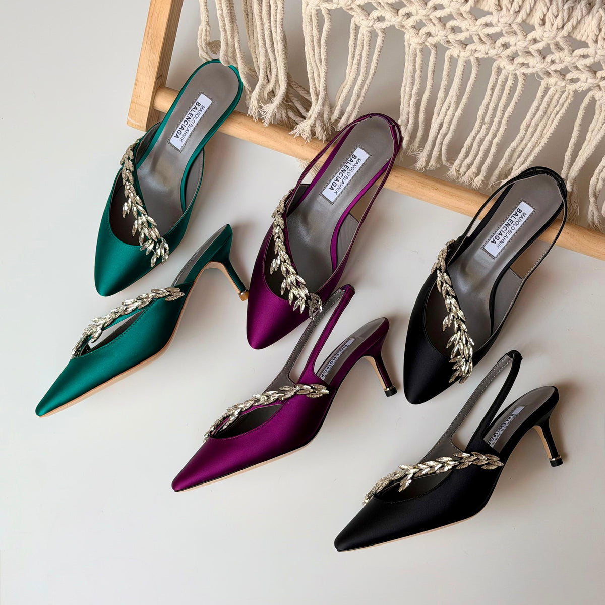 Balenciaga x Manolo Blahnik Satin Mule