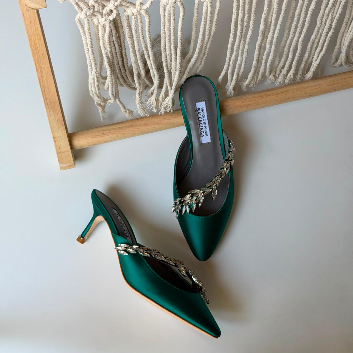 Balenciaga x Manolo Blahnik Satin Mule
