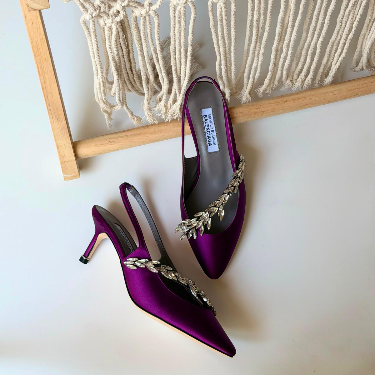 Balenciaga x Manolo Blahnik Satin Mule
