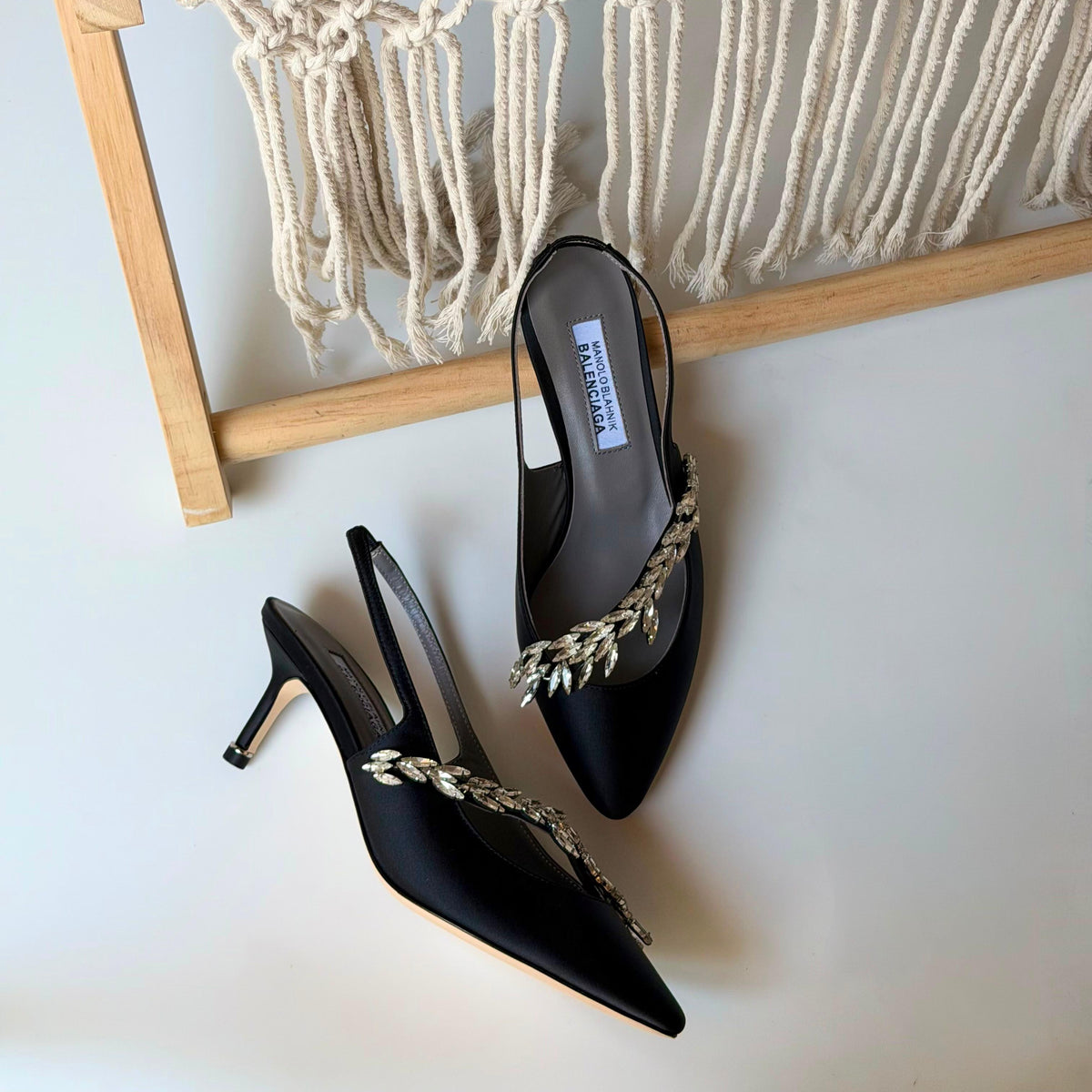 Balenciaga x Manolo Blahnik Satin Mule