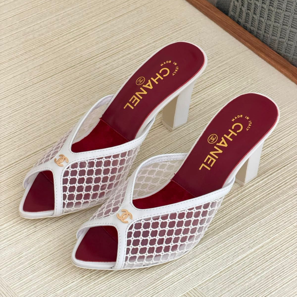 Chanel Coco Beach Mesh Mules
