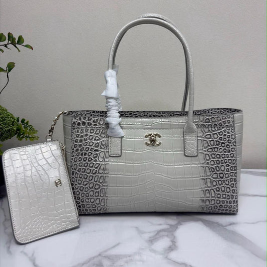 Chanel Crocodile-Embossed Archetype Small Shopping Tote