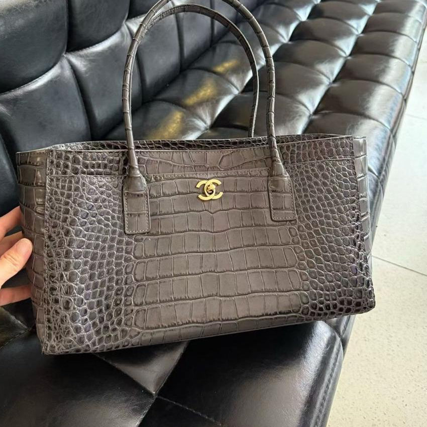Chanel Crocodile-Embossed Archetype Small Shopping Tote