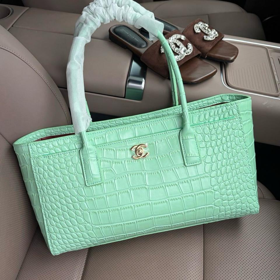 Chanel Crocodile-Embossed Archetype Small Shopping Tote