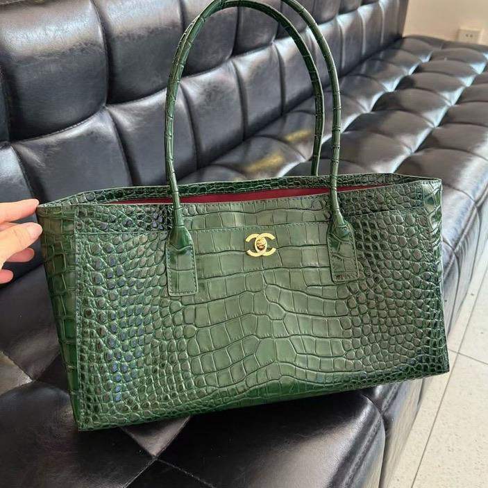 Chanel Crocodile-Embossed Archetype Small Shopping Tote