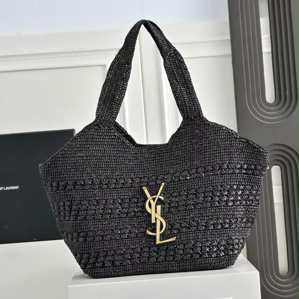 Saint Laurent Icare Tote Bag in Raffia