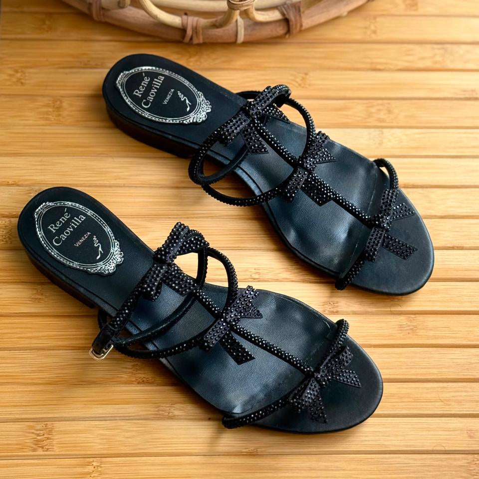 René Caovilla Caterina Flat Sandal
