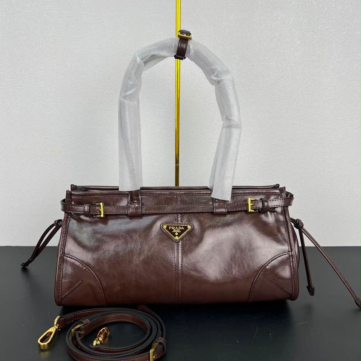 Prada Bonnie Medium Suede Handbag