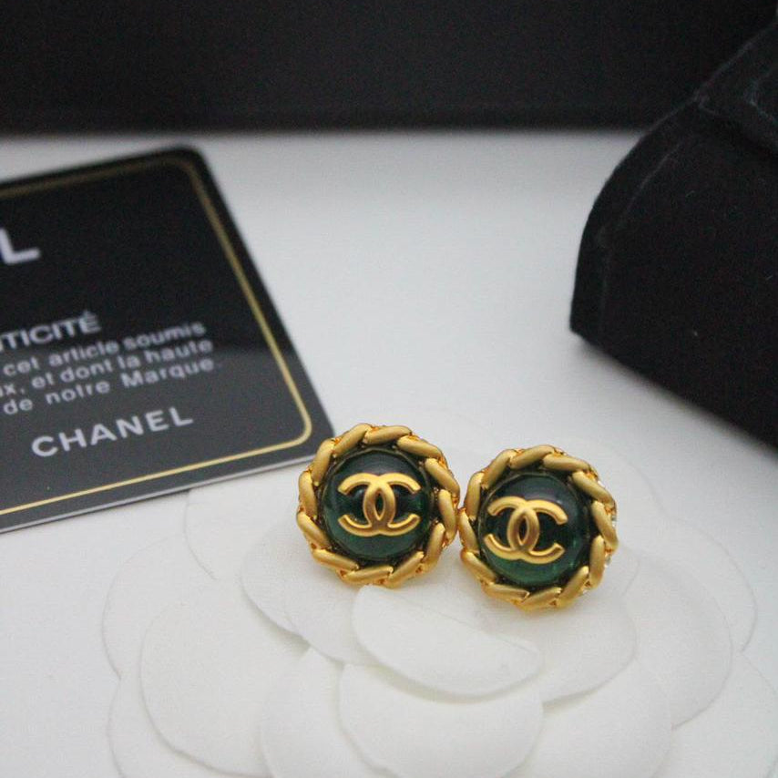 Chanel CC Costume Earrings