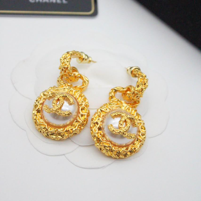 Chanel CC Costume Earrings