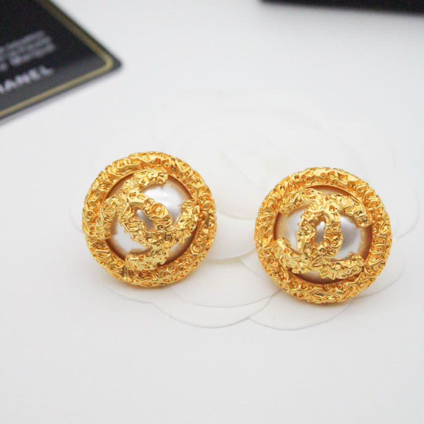 Chanel CC Costume Earrings