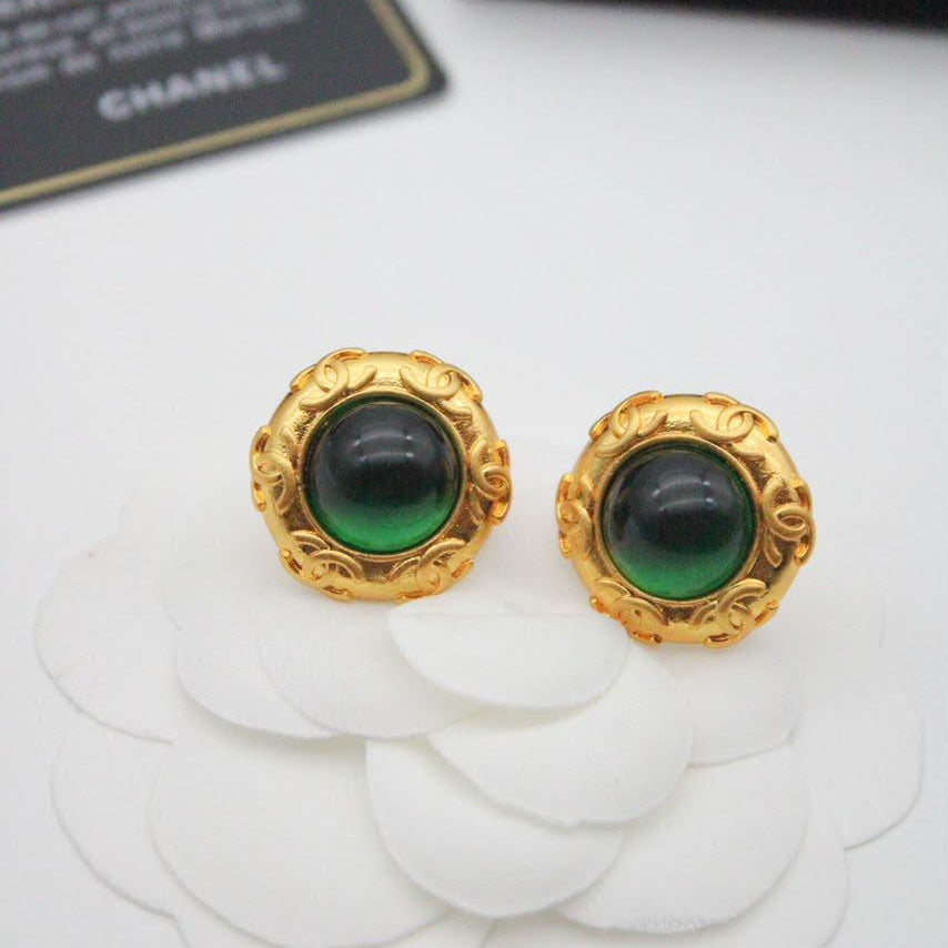 Chanel CC Costume Earrings