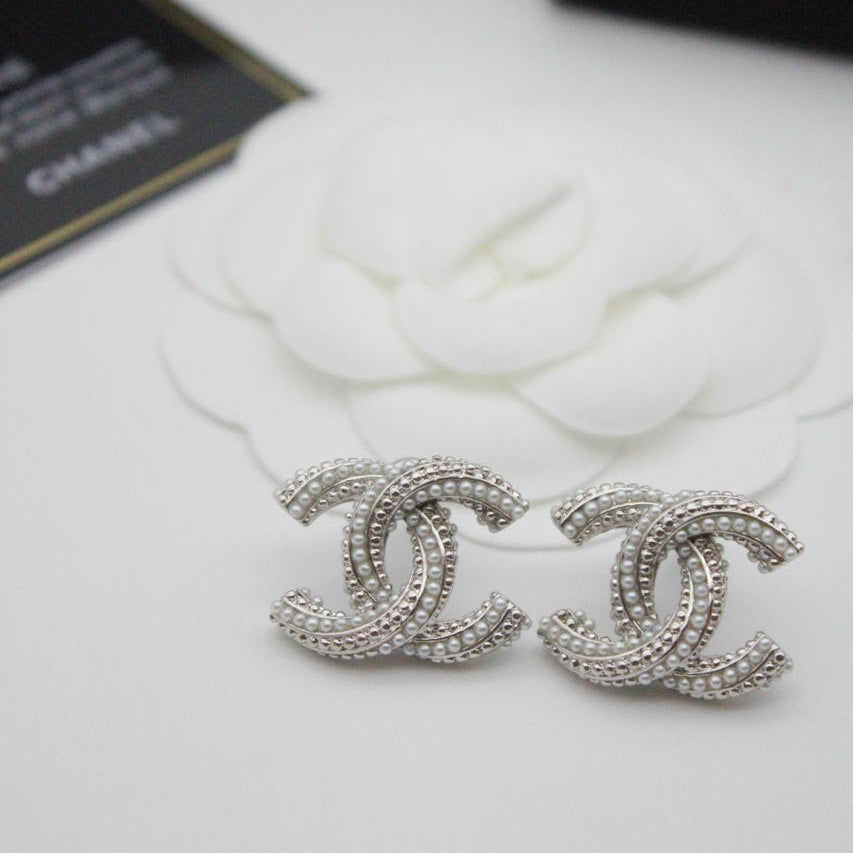 Chanel CC Costume Earrings