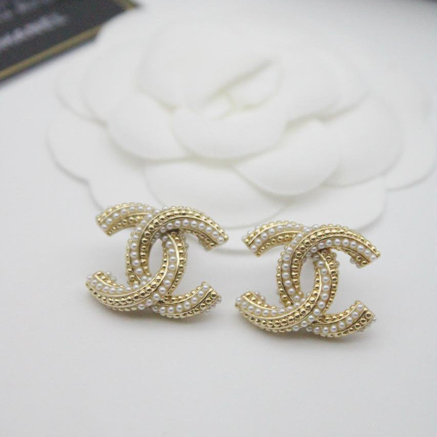Chanel CC Costume Earrings