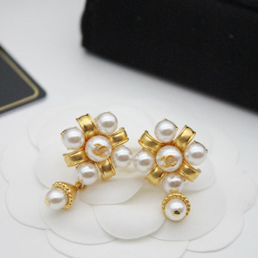 Chanel CC Costume Earrings