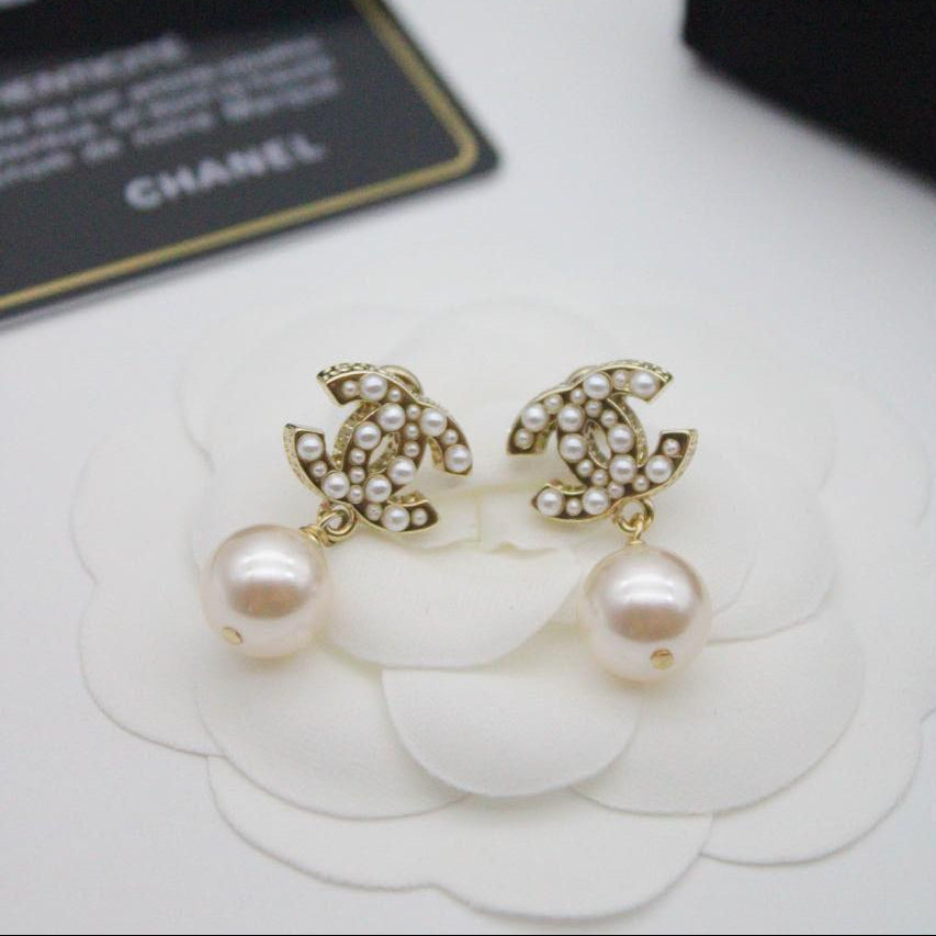 Chanel CC Costume Earrings