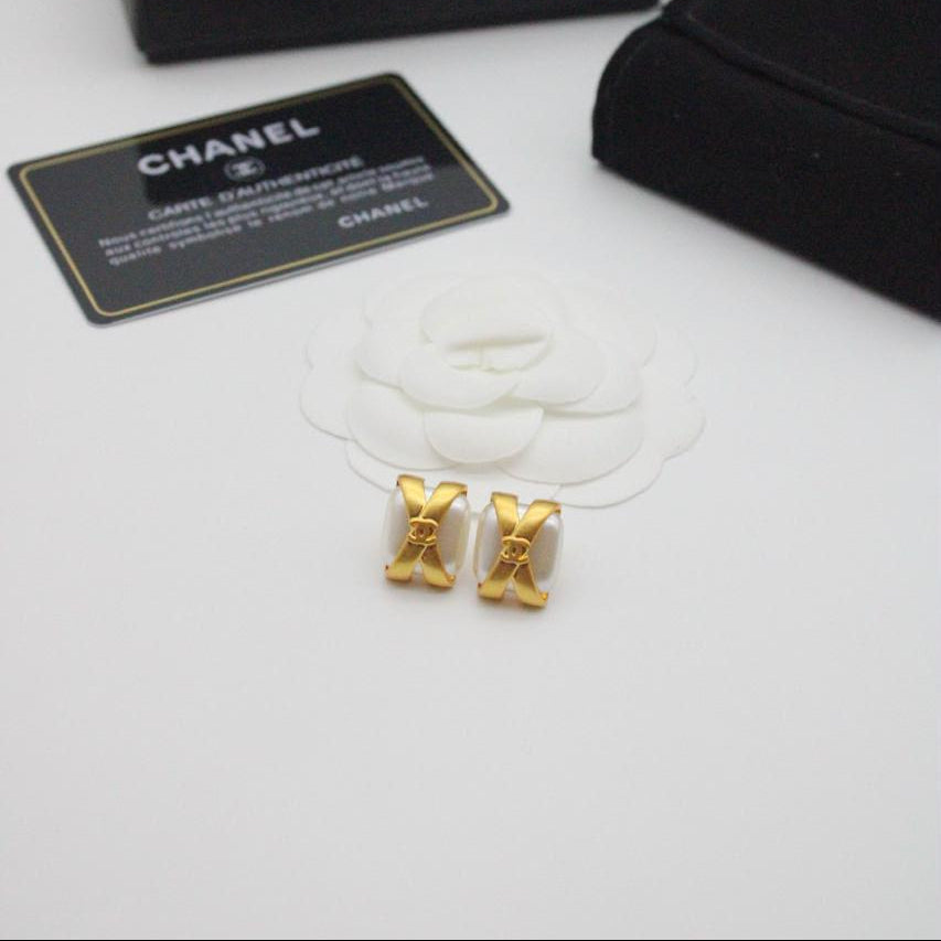 Chanel CC Costume Earrings
