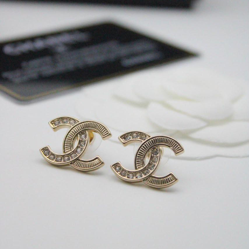 Chanel CC Costume Earrings