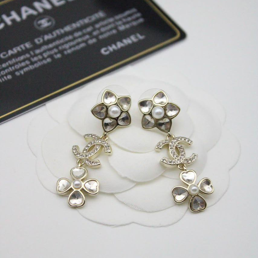 Chanel CC Costume Earrings
