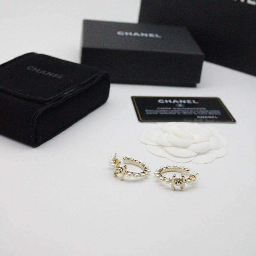 Chanel CC Costume Earrings