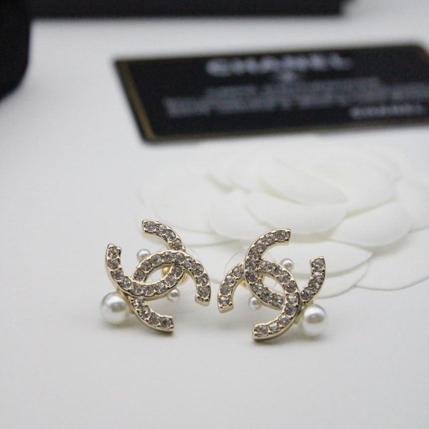 Chanel CC Costume Earrings