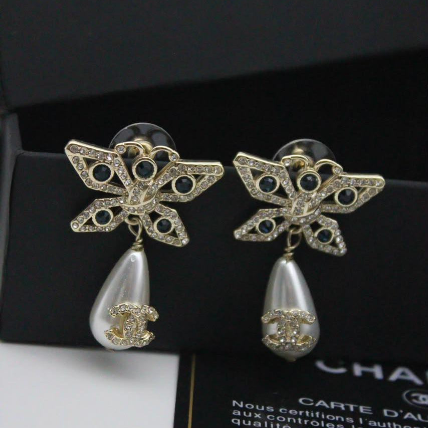 Chanel CC Costume Earrings
