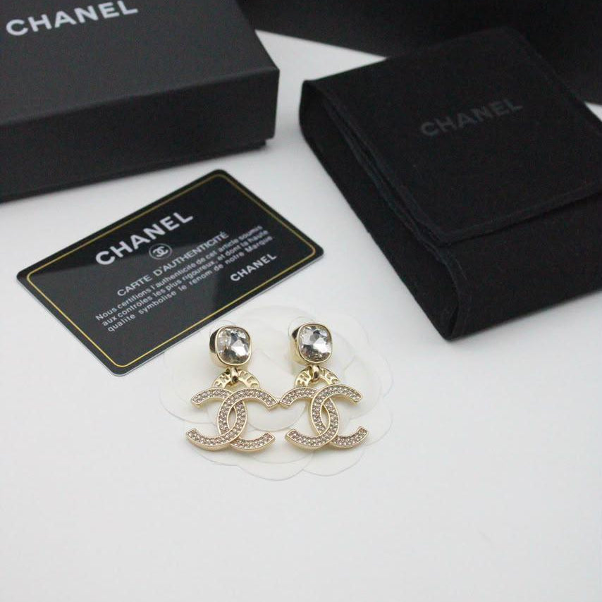 Chanel CC Costume Earrings