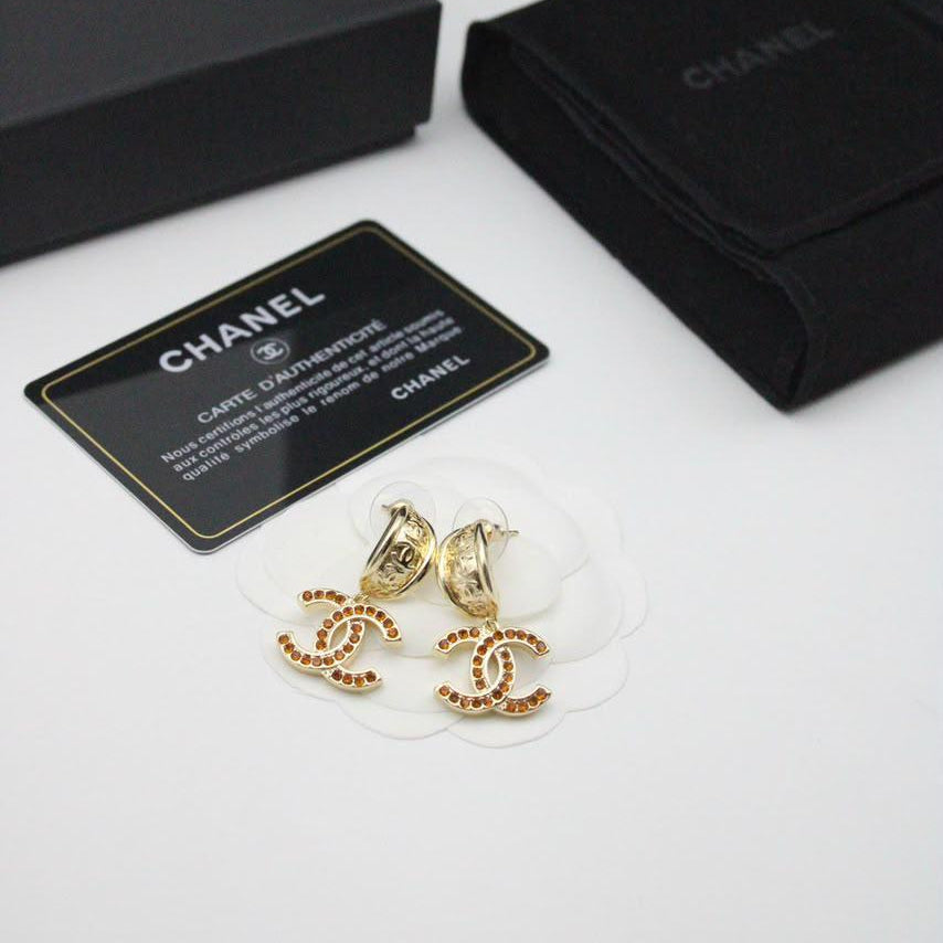 Chanel CC Costume Earrings
