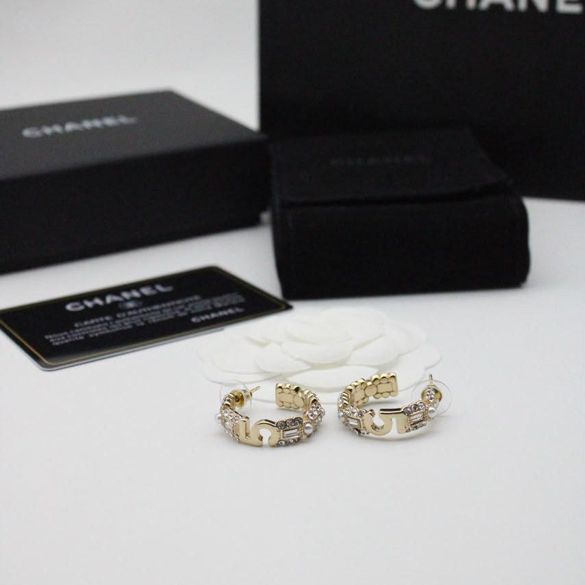 Chanel CC Costume Earrings