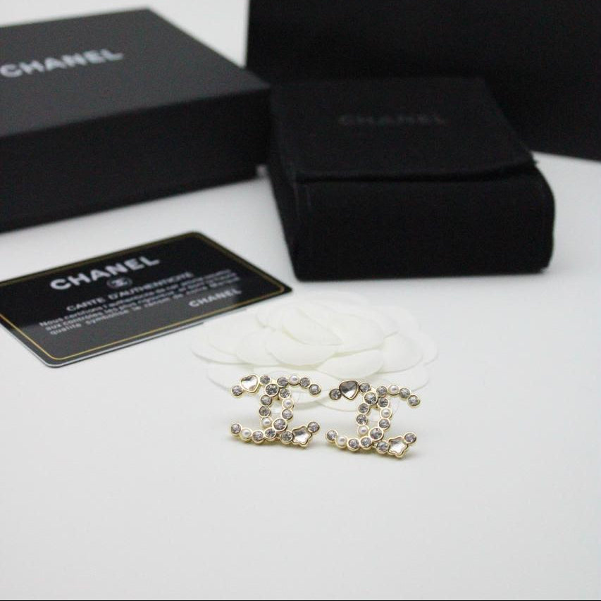 Chanel CC Costume Earrings