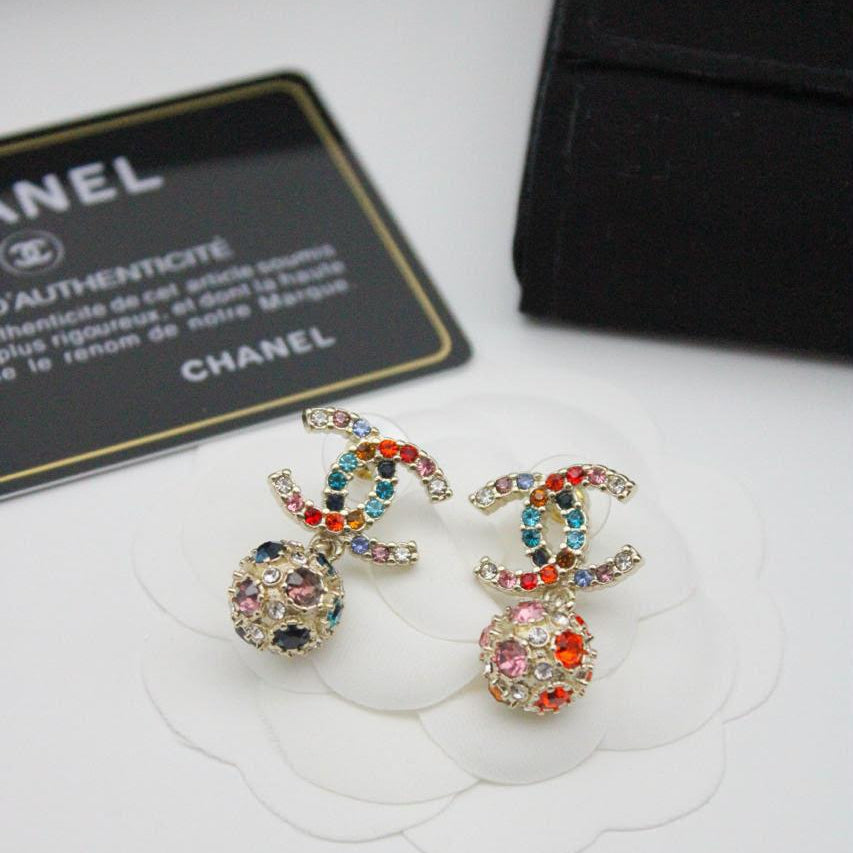Chanel CC Costume Earrings