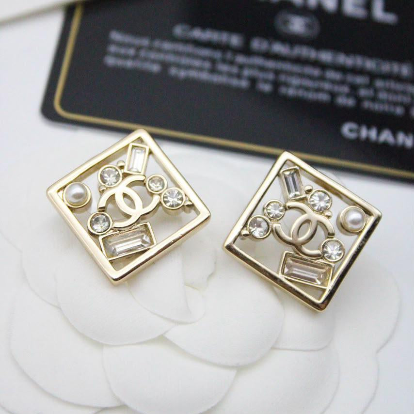 Chanel CC Costume Earrings