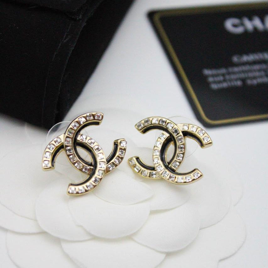 Chanel CC Costume Earrings