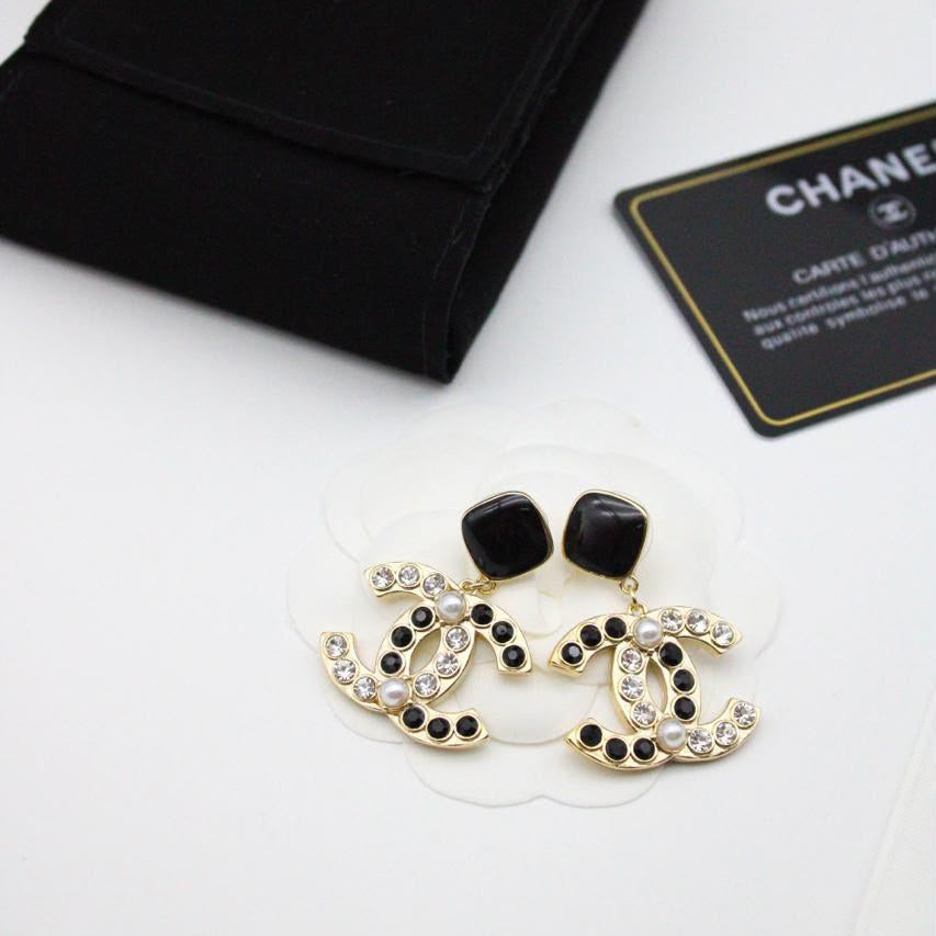 Chanel CC Costume Earrings