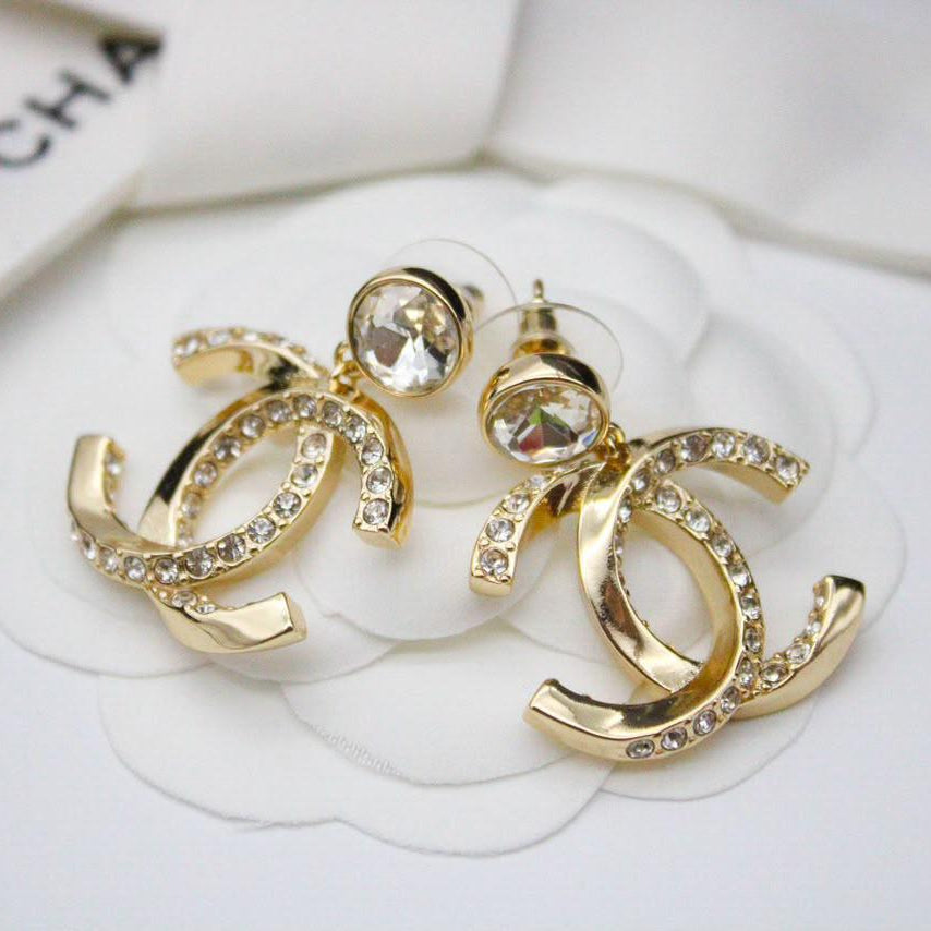 Chanel CC Costume Earrings