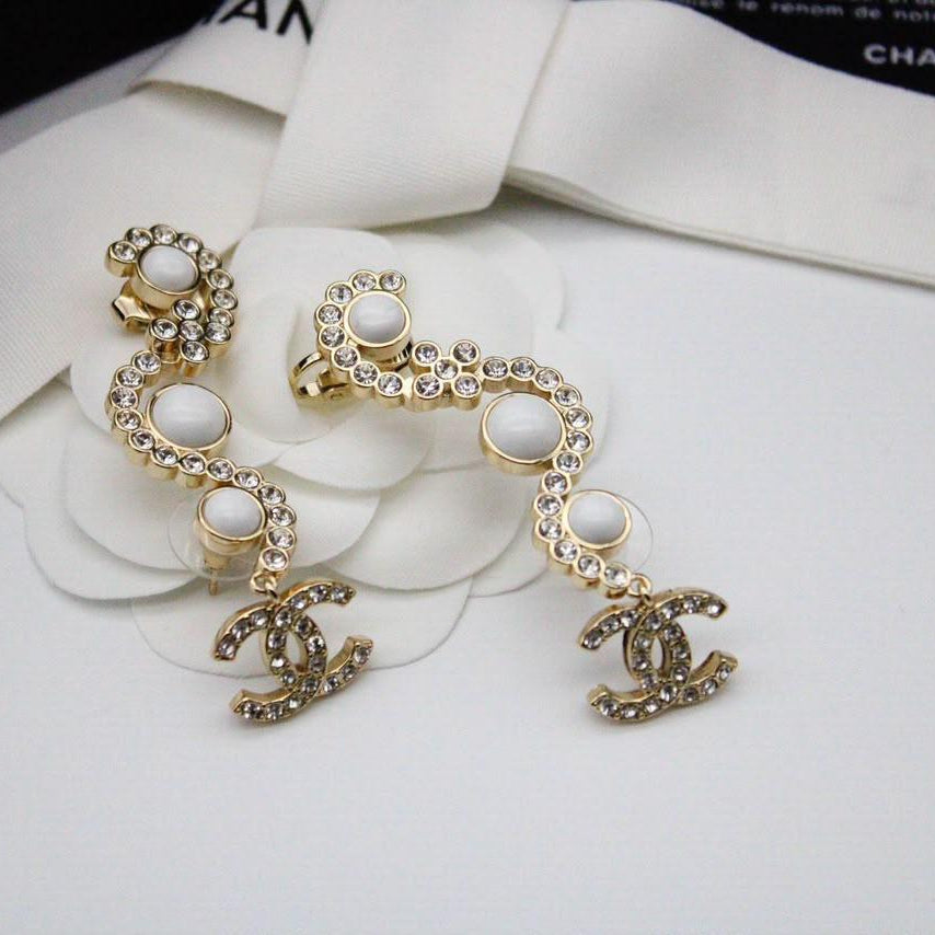 Chanel CC Costume Earrings