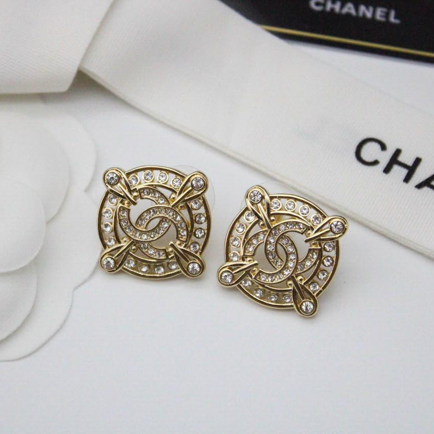 Chanel CC Costume Earrings