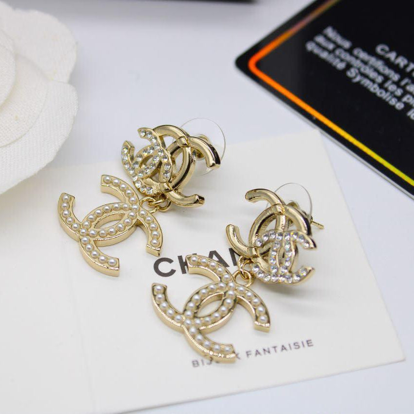 Chanel CC Costume Earrings