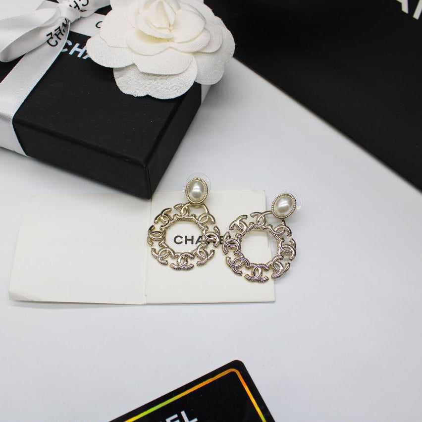 Chanel CC Costume Earrings