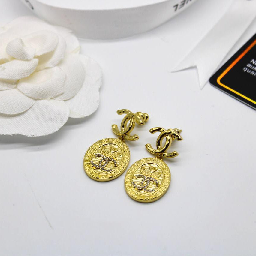 Chanel CC Costume Earrings