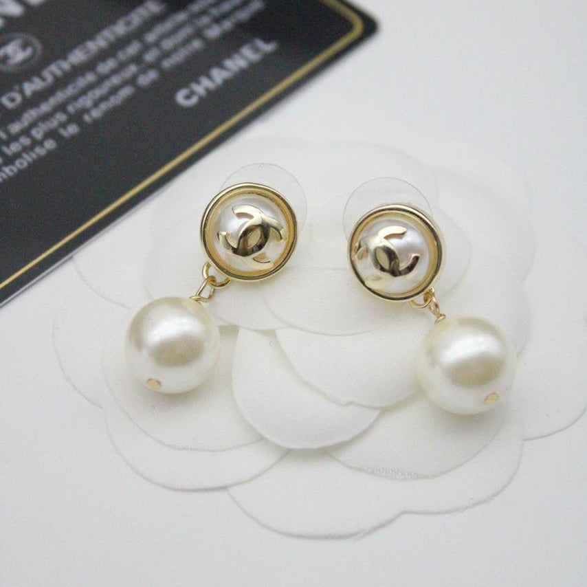 Chanel CC Costume Earrings