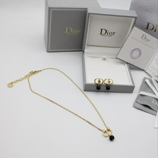 Christian Dior Petit CD necklace and earrings set