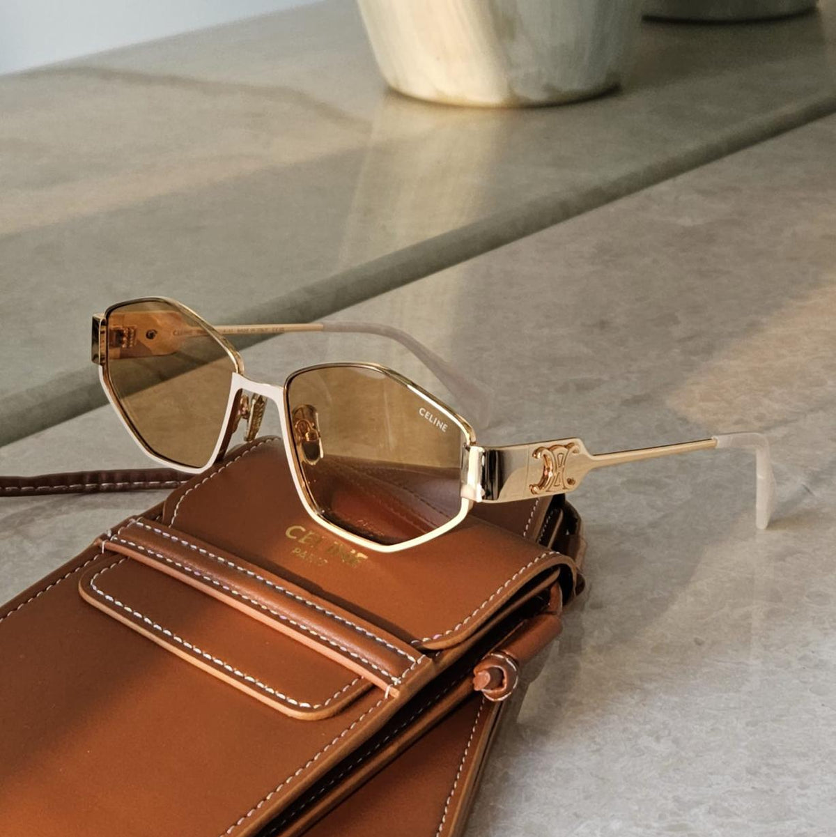 CELINE Triomphe Metal Sunglasses