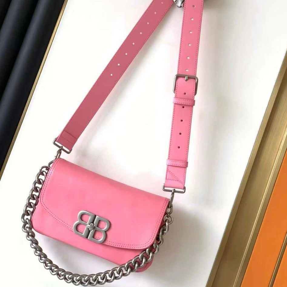 Balenciaga large BB Soft Flap Leather Shoulder Bag