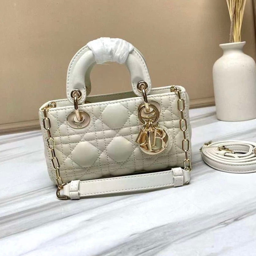 Dior Lady D-JOY Latte Cannage Lambskin Micro Bag