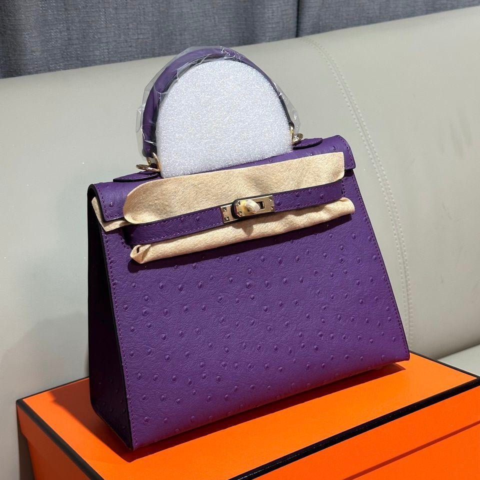 Hermes Medium Kelly Ostrich Bag