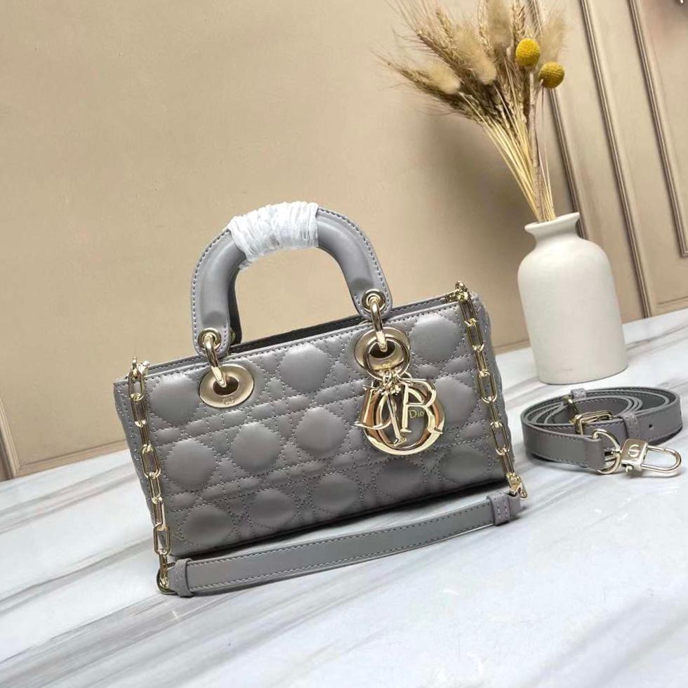 Dior Lady D-JOY Latte Cannage Lambskin Small Bag