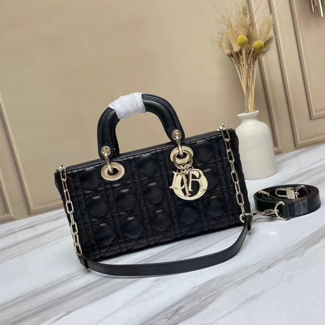 Dior Lady D-JOY Latte Cannage Lambskin Small Bag