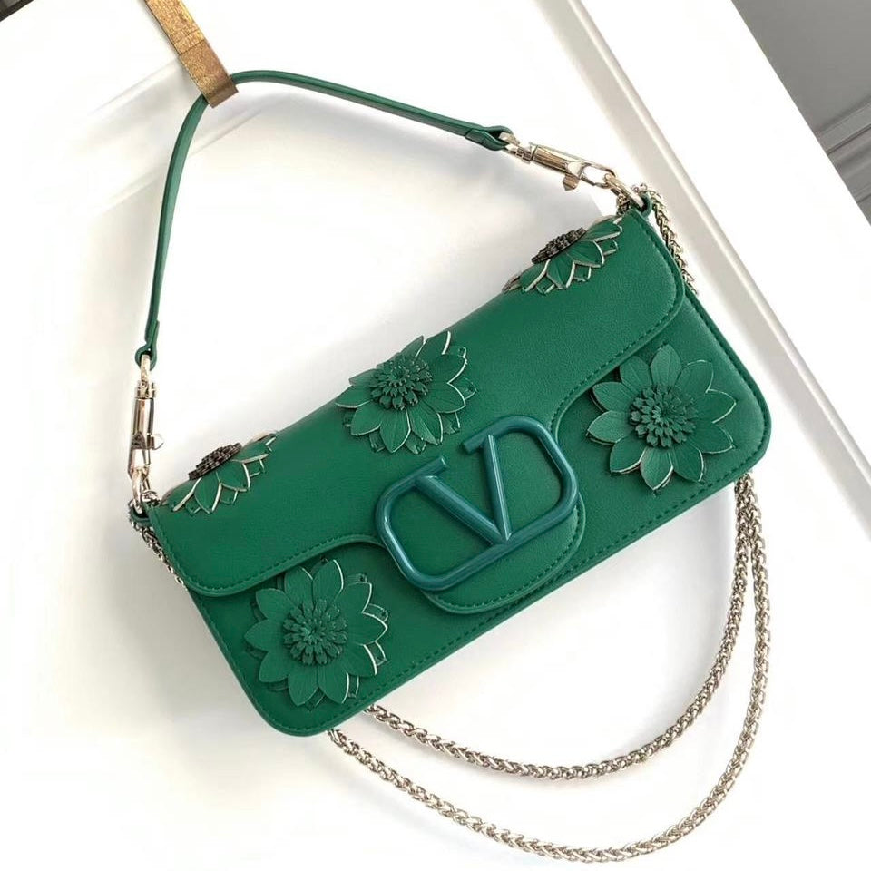 Valentino  Loco Shoulder Bag With Appliqué flower