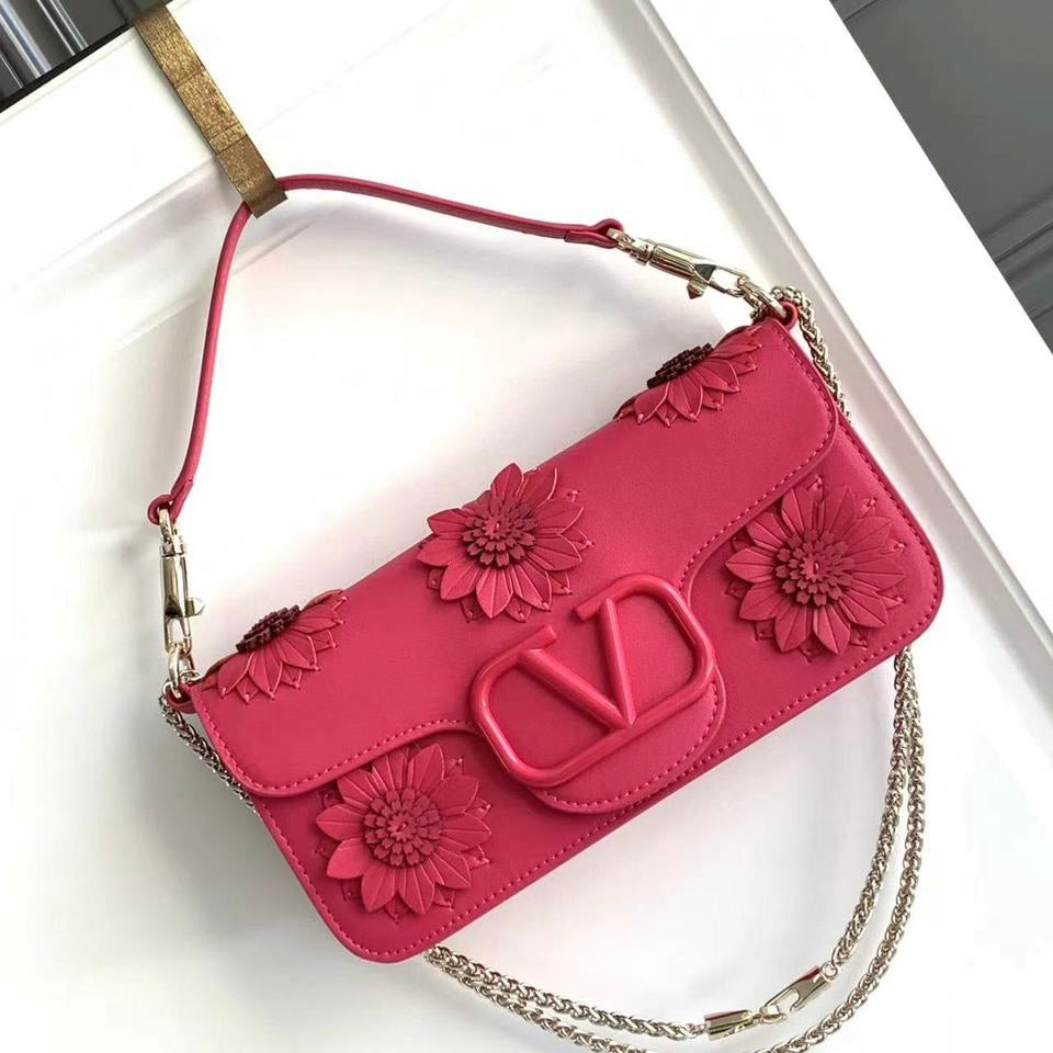 Valentino  Loco Shoulder Bag With Appliqué flower